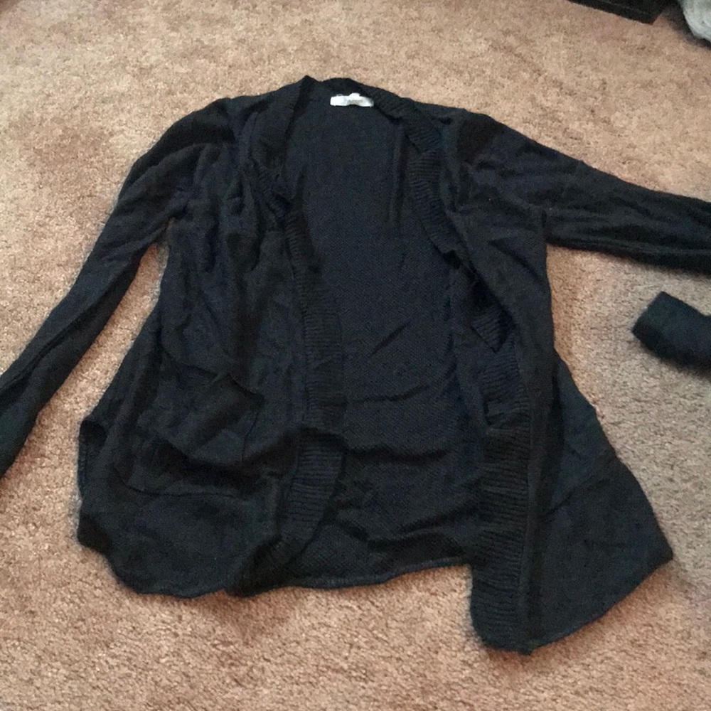 black cardigan